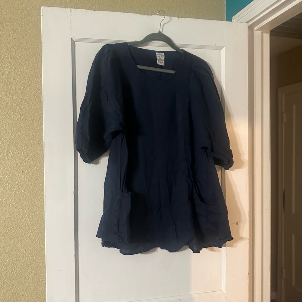 Match point oversized linen tunic size L